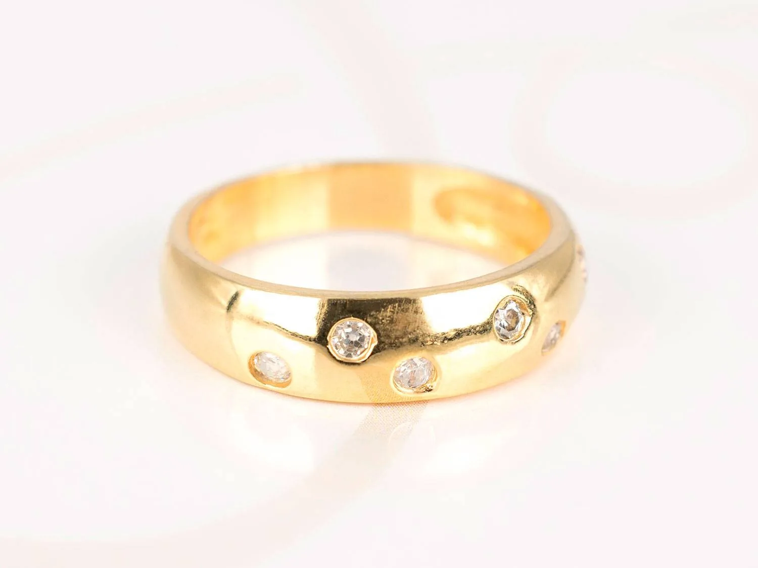 ANILLO ORO LAMINADO DESTELLOS ZIRCONIA