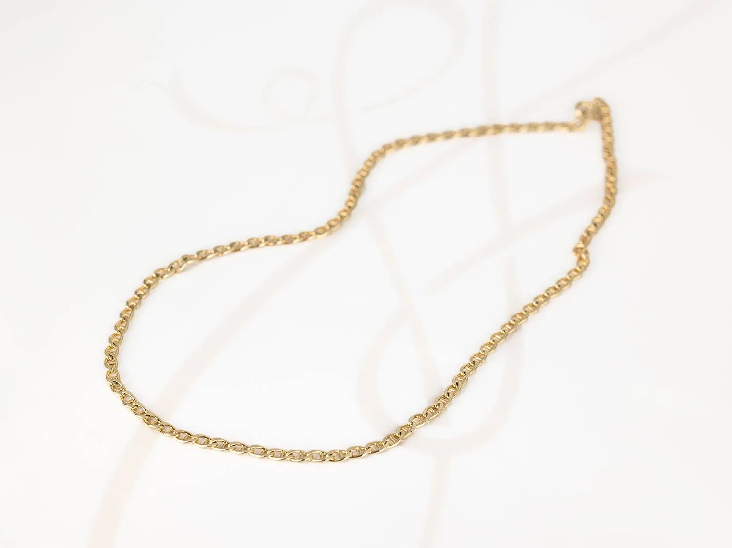 CADENA ORO LAMINADO MEDIANA LISA ANCLA