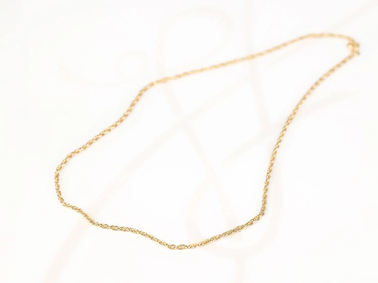 CADENA ORO LAMINADO MEDIANA DIAMANTADA CORDON
