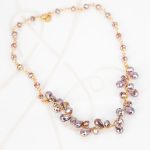 COLLAR SIN DIJE ORO LAMINADO GOTAS CRISTAL