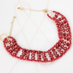 COLLAR SIN DIJE ORO LAMINADO TEJIDO CRISTAL