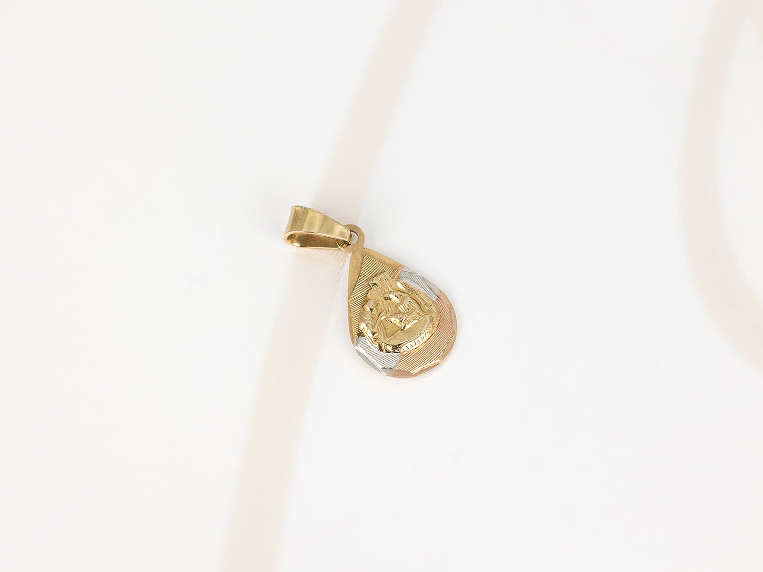 DIJE ORO LAMINADO GOTA BAUTIZO DIAMANTADO