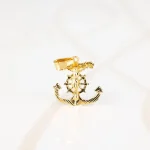 DIJE ORO LAMINADO ANCLA CRUCIFIJO LISO