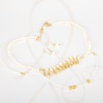 JUEGO ORO LAMINADO GOTAS ESTRELLAS PERLA