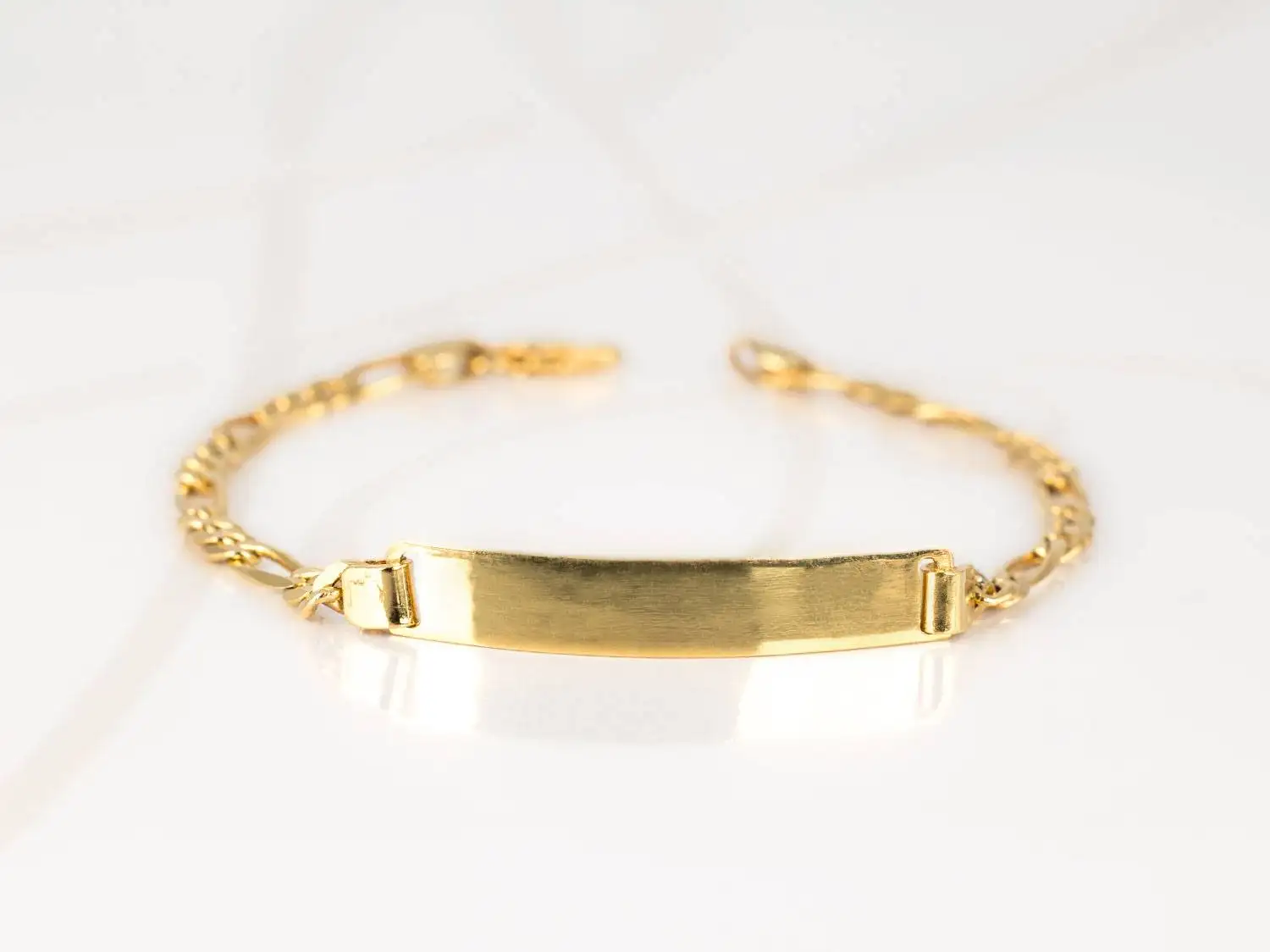 PULSERA SIN DIJE ORO LAMINADO ESCLAVA CADENA
