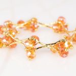 PULSERA SIN DIJE ORO LAMINADO PACHONA TUBOS CRISTAL