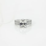 ANILLO PLATA RODIZADA DOBLE BANDA MOISSANITE