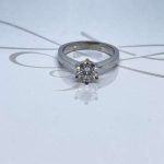 ANILLO PLATA RODIZADA MOISSANITE SOLITARIO