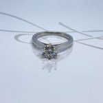 ANILLO PLATA RODIZADA MOISSANITE SOLITARIO