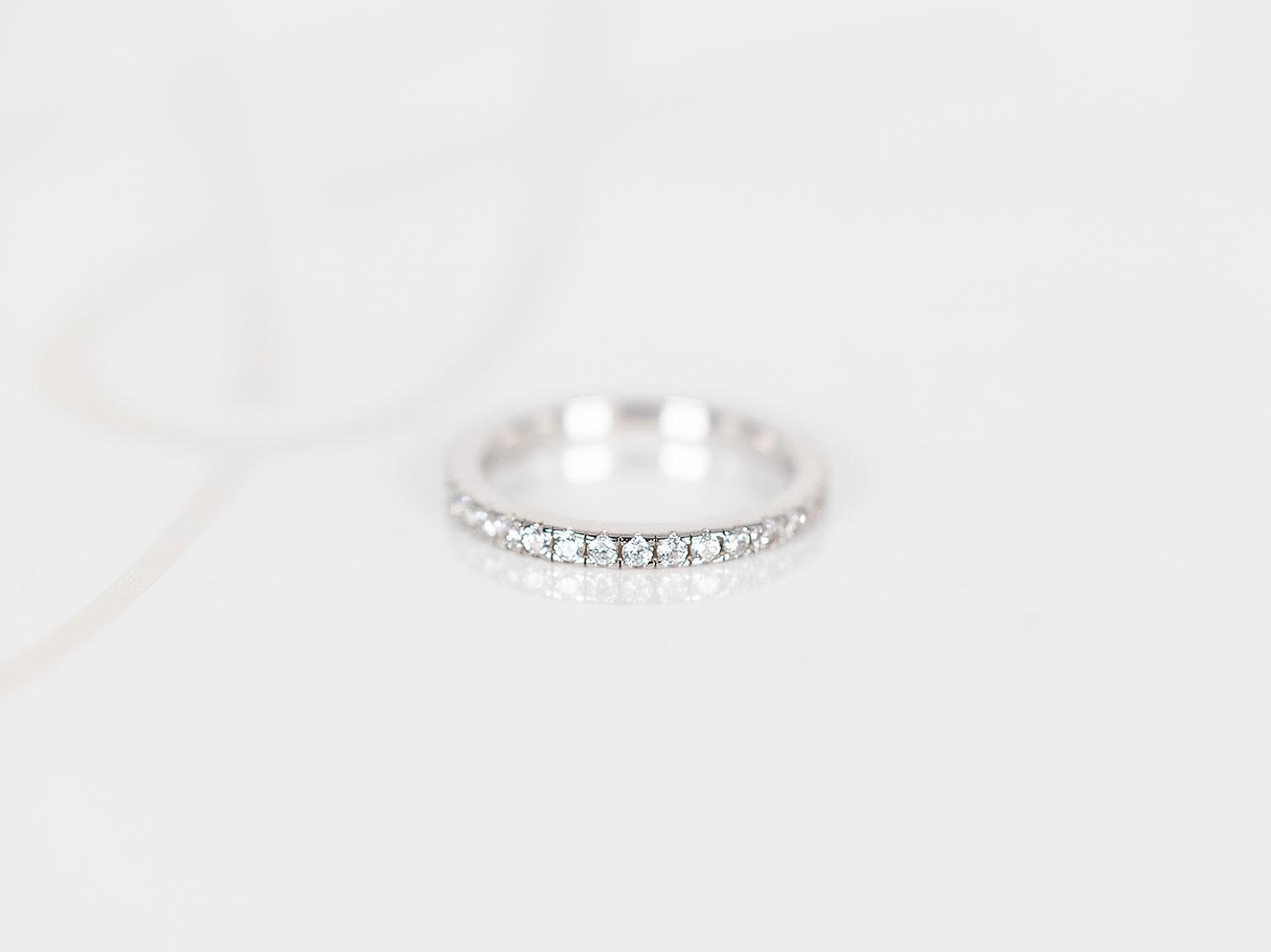 ANILLO PLATA RODIZADA TOPACIO BLANCO CHURUMBELA COMPLETA