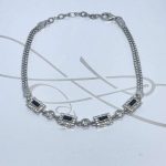 PULSERA RECTANGULO ONIX Y CIRCULO