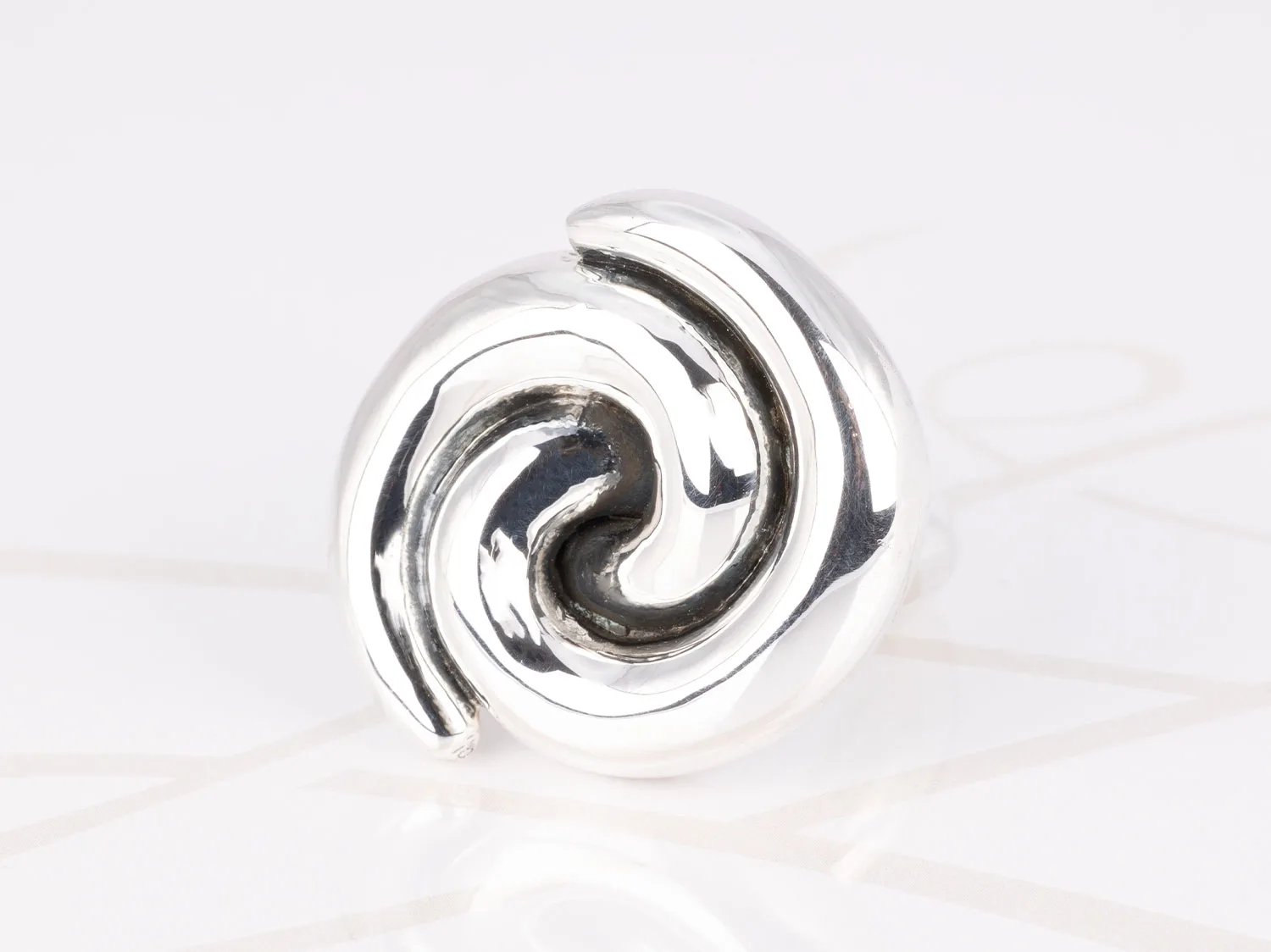 ANILLO PLATA ESPIRAL  ELECTROFORMADO