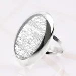 ANILLO PLATA OVALADO ENCAPSULADO