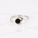 ANILLO PLATA CIRCULO LUNA ESMALTADO