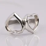 ANILLO PLATA CORAZONES INVERTIDOS LISO