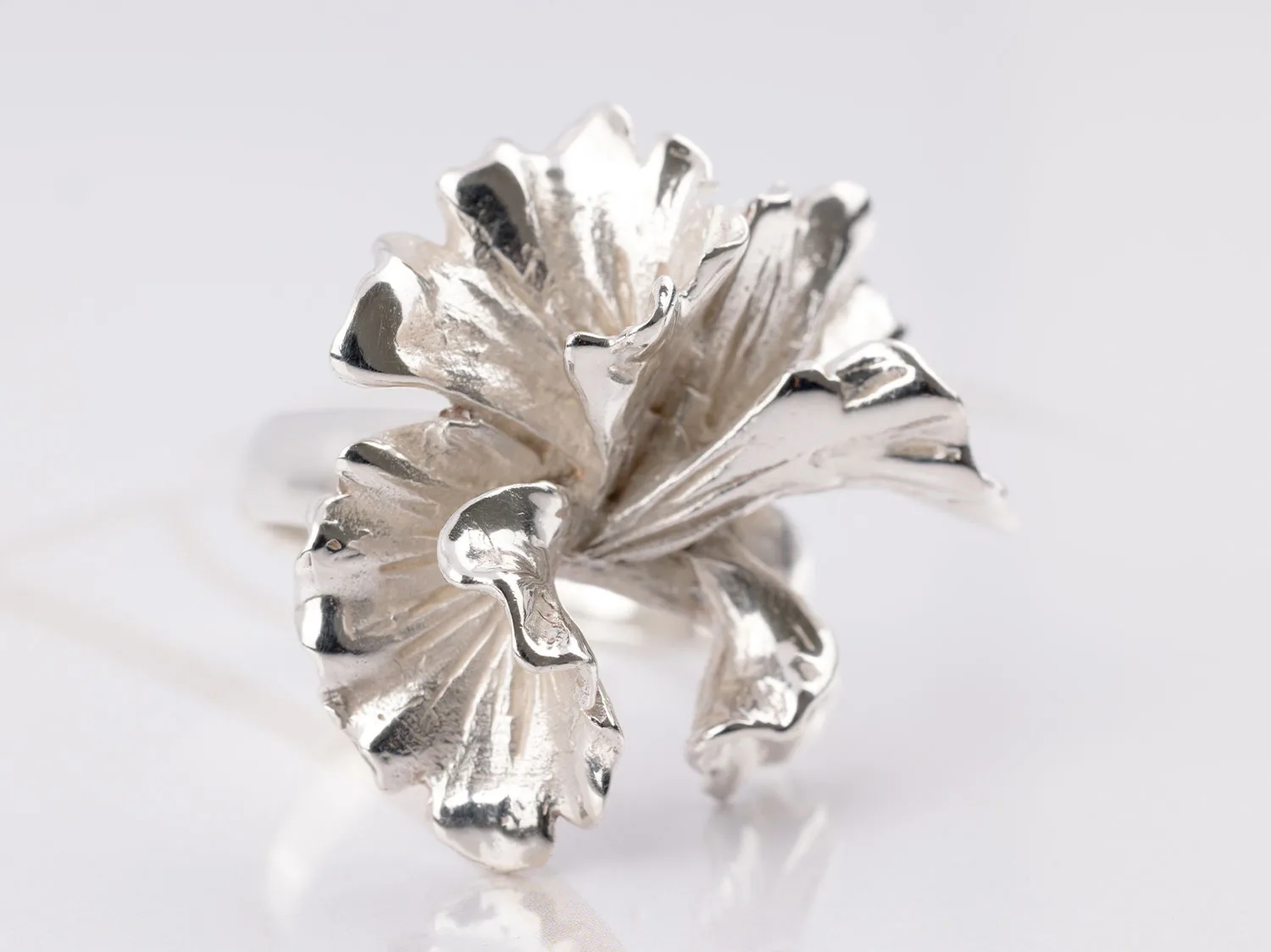 ANILLO PLATA CLAVELES LISO