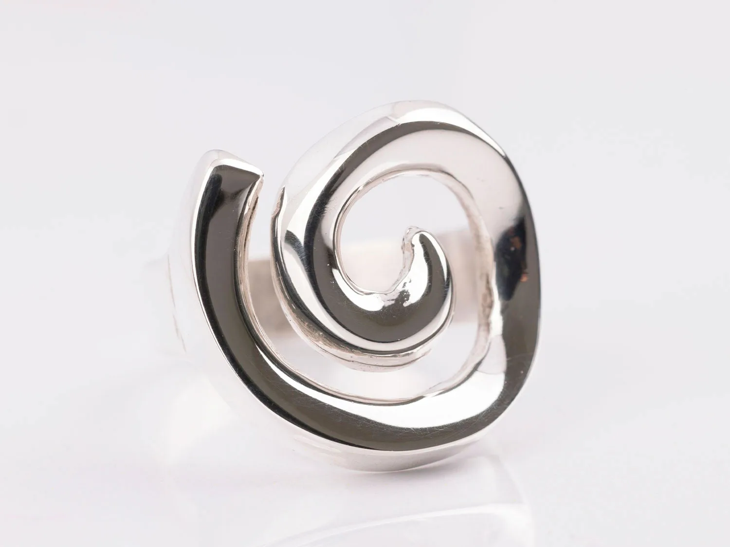 ANILLO PLATA CARACOL LISO