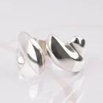 ANILLO PLATA HOJAS ANCHAS LISO