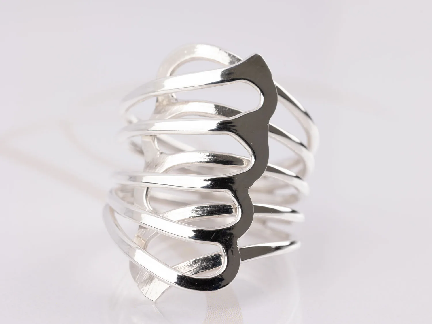 ANILLO PLATA INFINITOS ENTRELAZADOS LISO