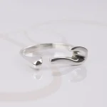 ANILLO PLATA INTERROGACION LISO
