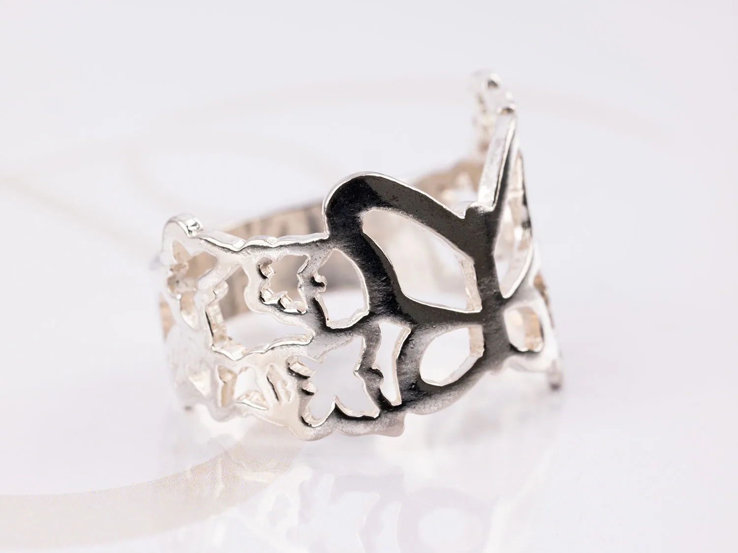 ANILLO PLATA MARIPOSA MULTIPLE LISO