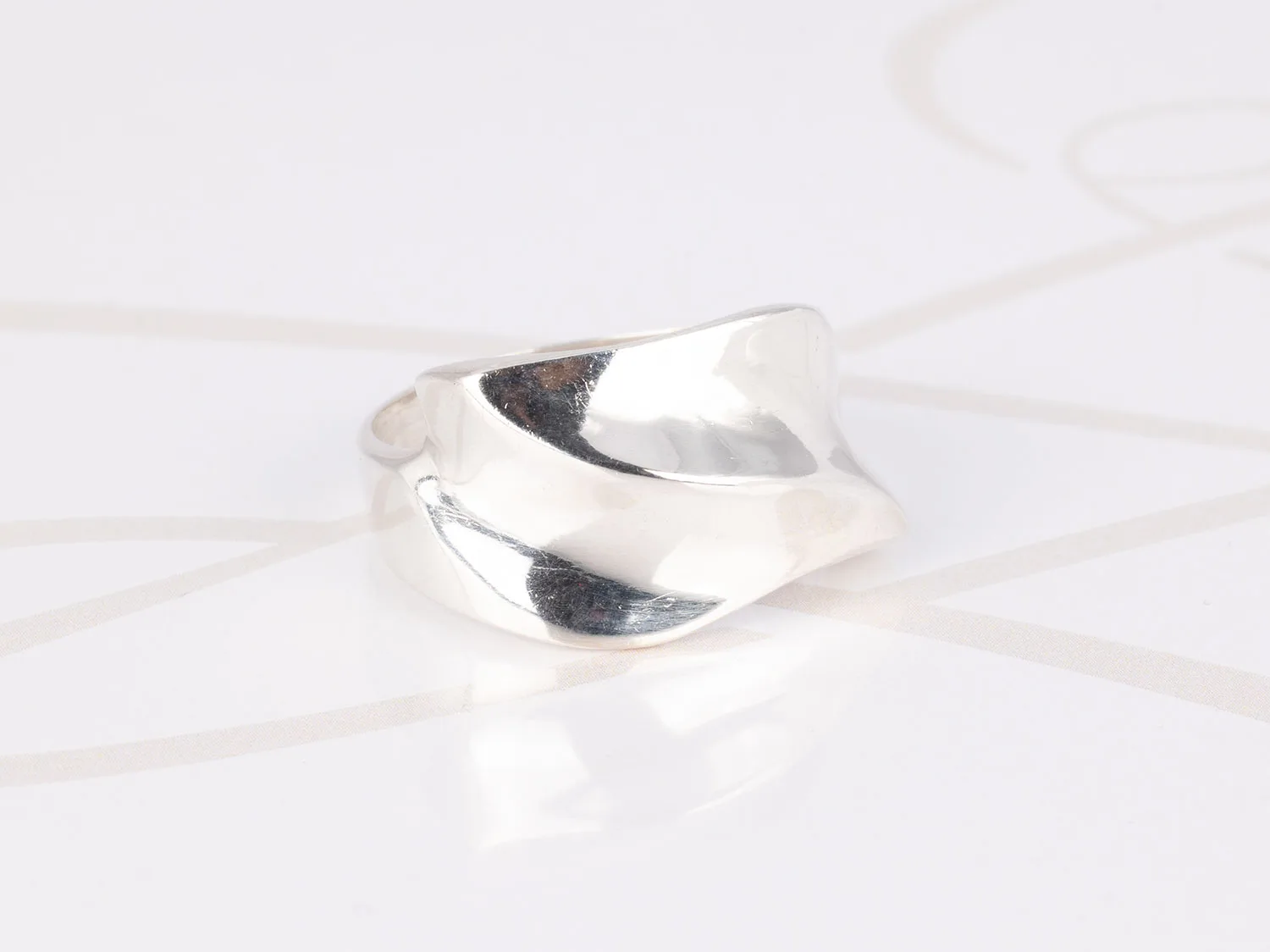 ANILLO PLATA OLA LISO
