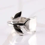 ANILLO PLATA TULIPAN LISO