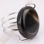 ANILLO PLATA ESPIRAL  PIEDRA AG