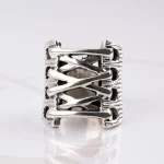 ANILLO PLATA CORSET PAVONADO