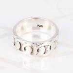 ANILLO PLATA OVALOS ENGARZADOS PAVONADO