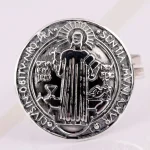 ANILLO PLATA SAN BENITO PAVONADO