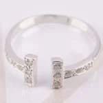 ANILLO PLATA CUADRO ABIERTO ZIRCONIA