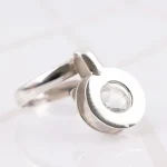 ANILLO PLATA CIRCULO LISO ZIRCONIA