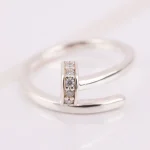 ANILLO DE PLATA MEDIO CIRCULO