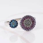 ANILLO PLATA DOBLE CIRCULO ZIRCONIA