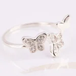 ANILLO PLATA TRIPLE MARIPOSA ZIRCONIA
