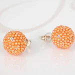 BROQUEL PLATA GRANDE PERLITAS BOLA DE FUEGO