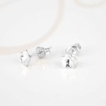 BROQUEL PLATA MINI FLOR CRISTAL