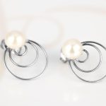 BROQUEL PLATA TRIPLE CIRCUNFERENCIA PERLA