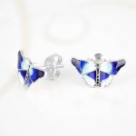 BROQUEL PLATA PALOMILLA OPALO PIEDRA