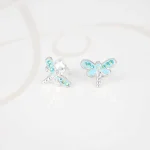 BROQUEL PLATA LIBELULA ZIRCONIA