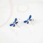 BROQUEL PLATA LIBELULA ZIRCONIA