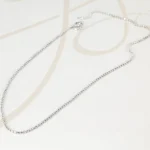 CADENA PLATA DIAMANTADA BOLA