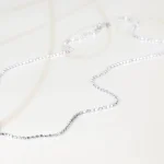 CADENA PLATA DIAMANTADA BOLA