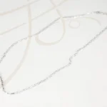 CADENA PLATA RECTANGULAR FORZADA