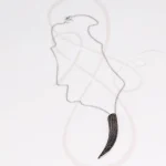 COLLAR CON DIJE PLATA DIENTE ZIRCONIAS CADENA