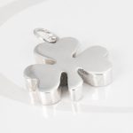 DIJE PLATA TREBOL LISO CARTONEADO