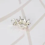 DIJE PLATA CORONA REY LISO