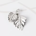 DIJE PLATA DOBLE HOJA LISO