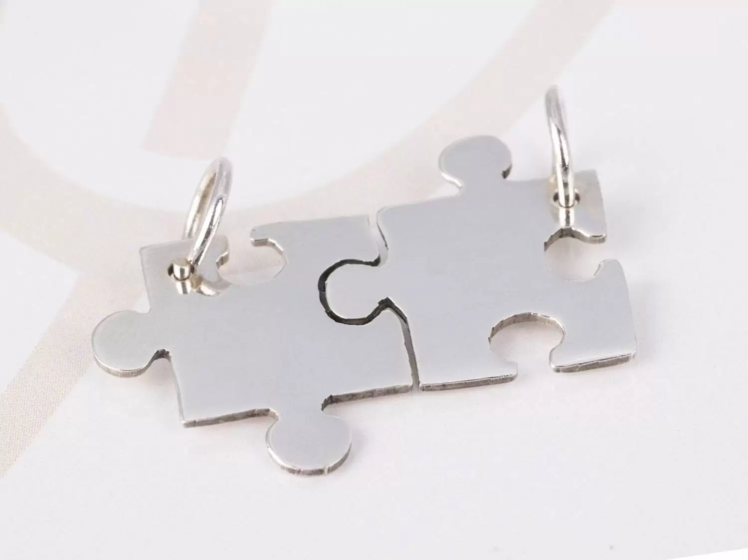 DIJE PLATA PAREJA ROMPECABEZAS LISO